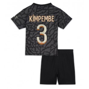Paris Saint-Germain Presnel Kimpembe #3 Dětské Alternativní dres komplet 2023-24 Krátký Rukáv (+ trenýrky)